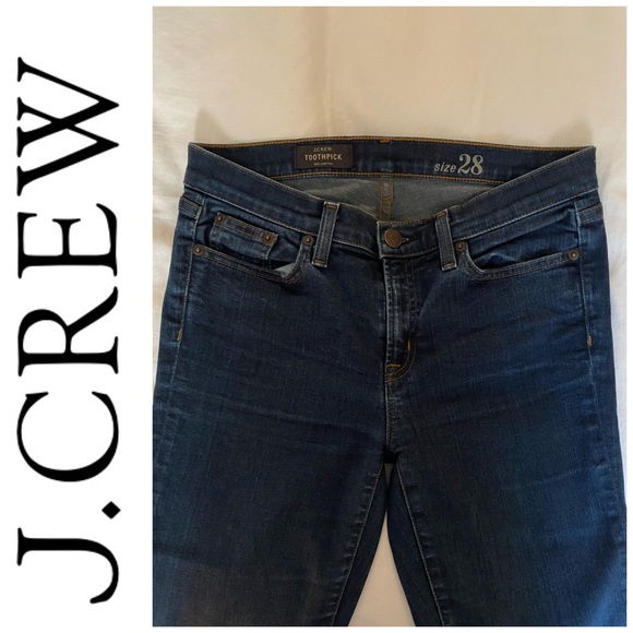 J. Crew Denim - J. Crew Toothpick Dark Wash Skinny Jeans 28